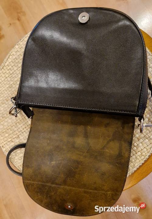 Mała ale pakowna TOREBKA skórzana czarna prawie Lublin sprzedam