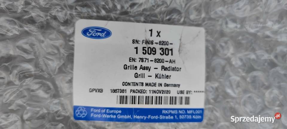 Ford Mondeo IV 0714 Atrapa grill krata zderzaka osobowe Jaworzno