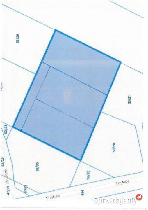Duża działka na leśnym osiedlu w Miłoszycach 70m