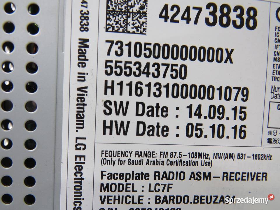 RADIO NAWIGACJA BLUETOOTH OPEL CORSA E 42473838
