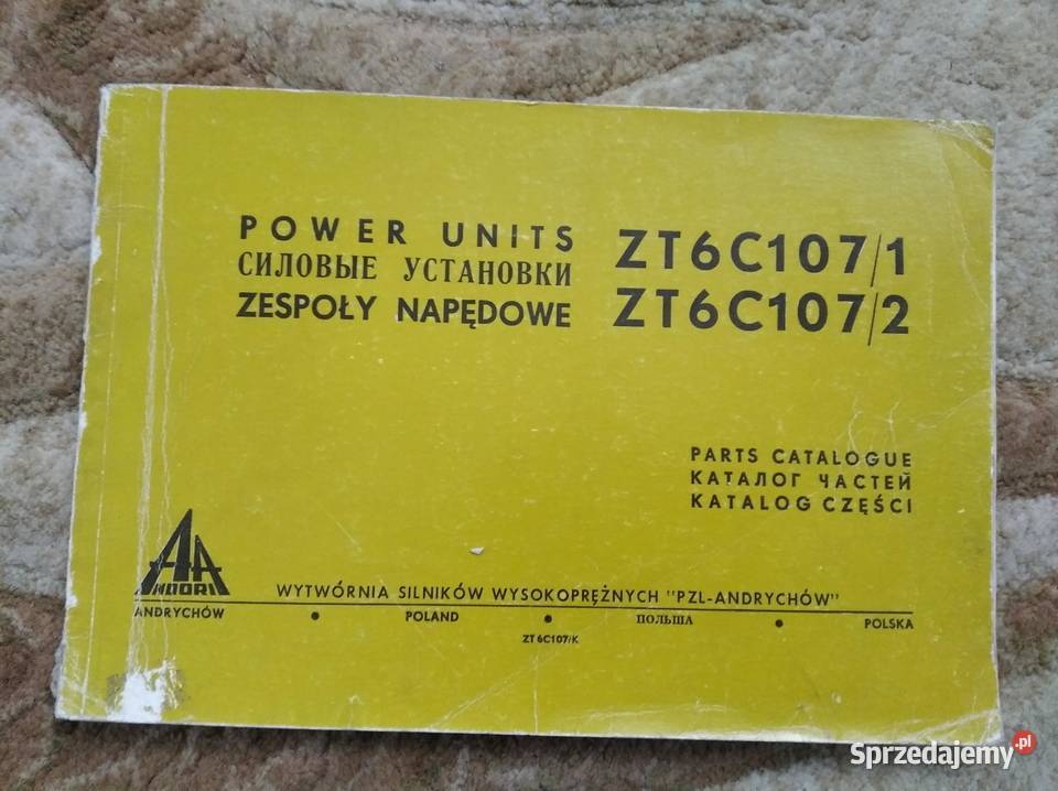 Katalog części silnika ZT6C1072 1978 Pozostałe Lublin