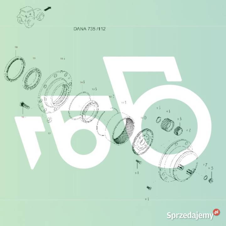 Zwolnica Kompletna Dana Spicer 7500604961 Valtra wielkopolskie Wilkowo