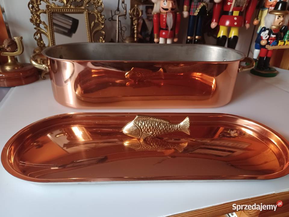 Brytfanna sygnowana miedziana Poznań
