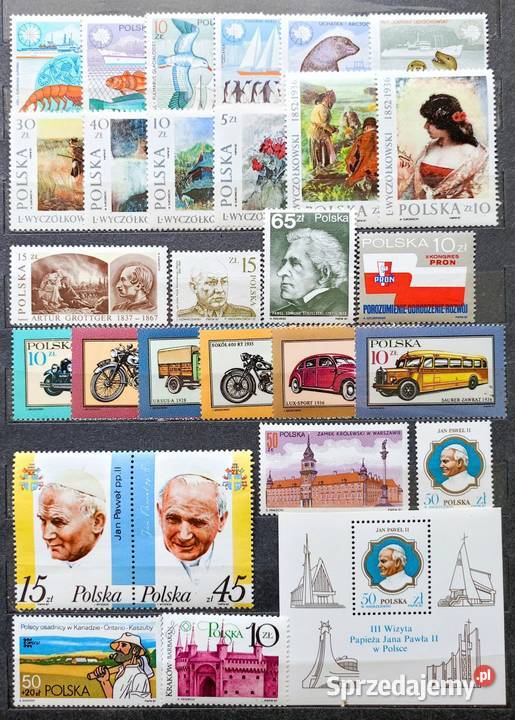 Znaczki polskie niekompletny rocznik 1987 czyste sprzedam