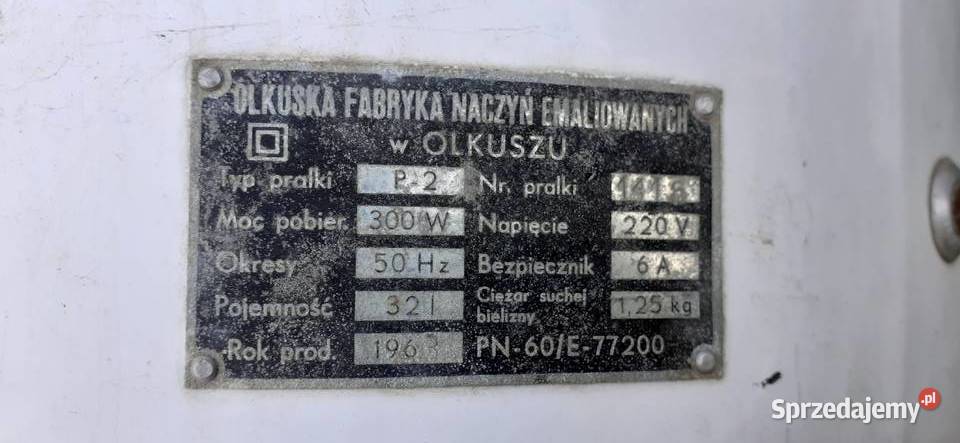 Pralka Olkuszretropamiątka PRLvinted Tuszkowo
