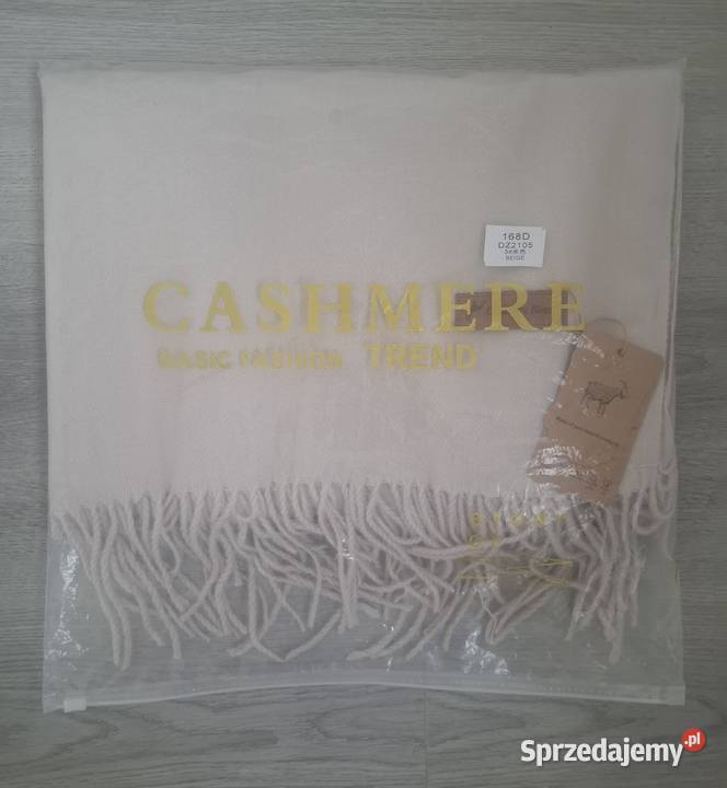 Piękny szal firmy Cashmere z kaszmiru i wełny Warszawa