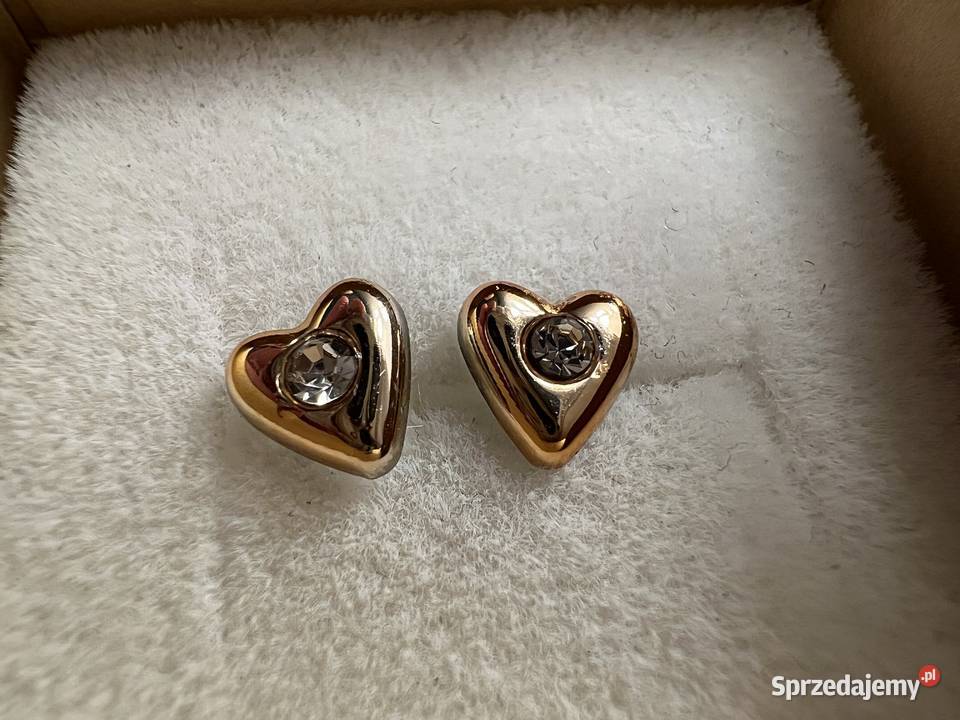 Kolczyki złote serce serca Jasło sprzedam