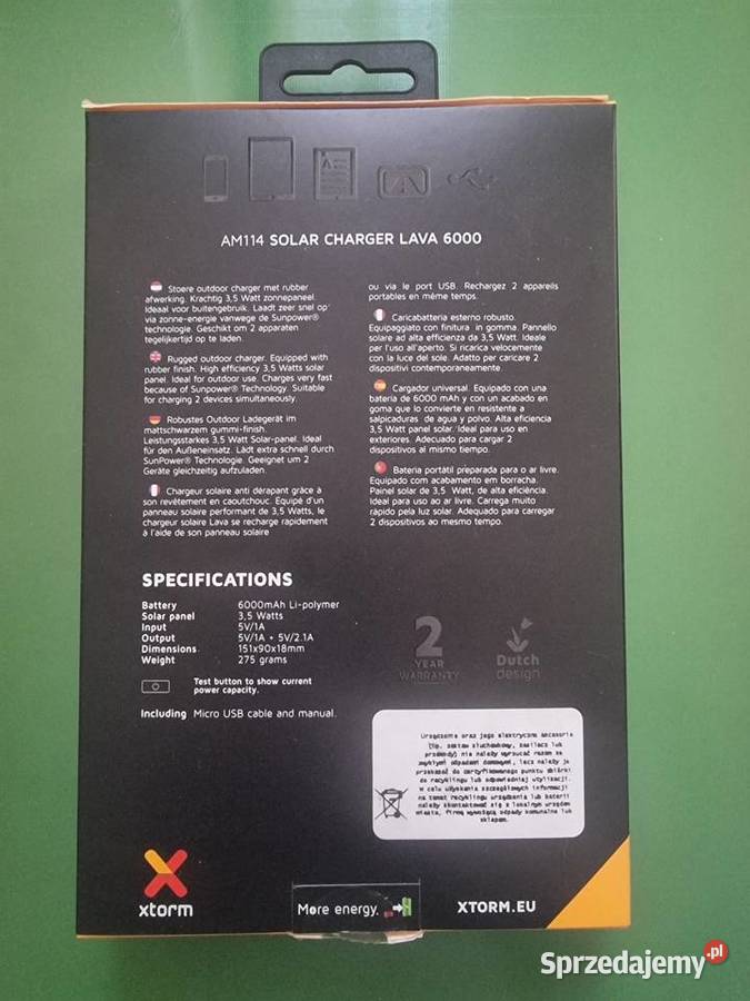 Powerbank Solarny Solar Charger Lava 6000mAh Gliwice