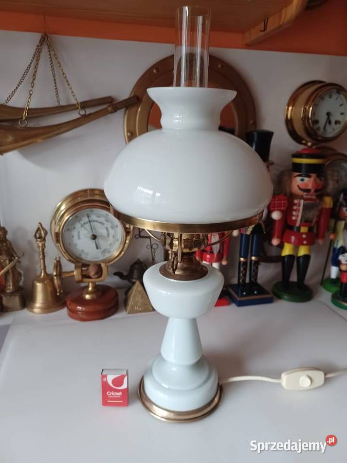 Lampa stołowa Mosiądz szkło sprzedam