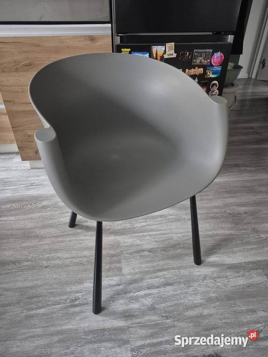 4 krzesła ogrodowe plastikowe szare loft agata Krzesła sprzedam