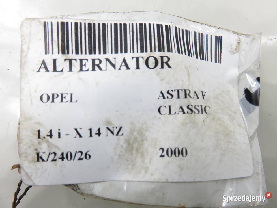 ALTERNATOR OPEL ASTRA F CLASSIC 14 i 0123120001 Układ elektryczny silnika małopolskie