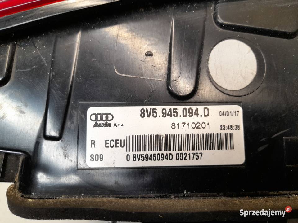 AUDI A3 LIFT SEDAN LAMPA TYŁ PRAWA 8V5945094D Goleniów sprzedam