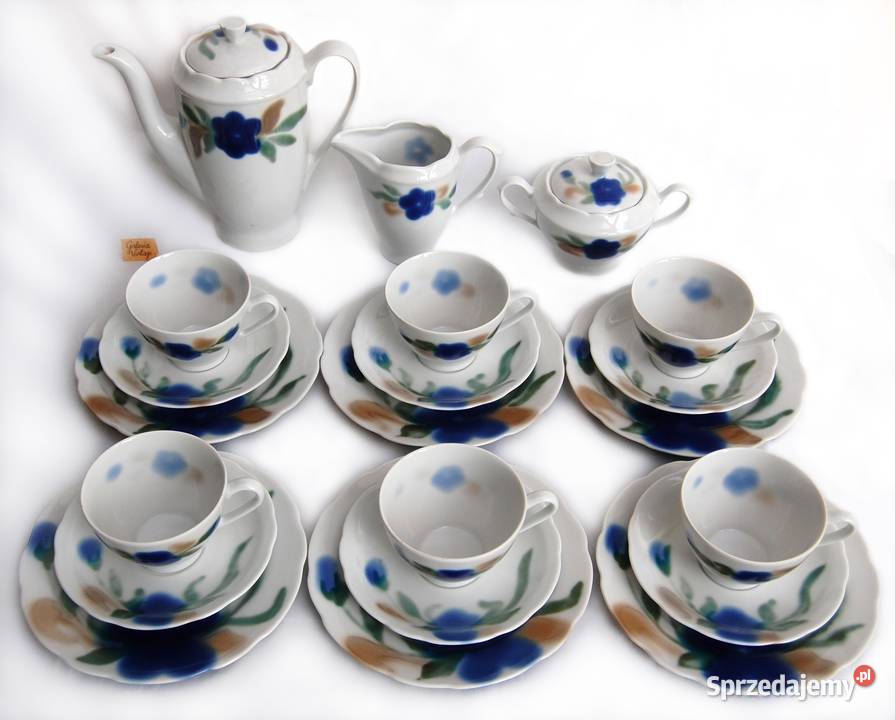 Porcelana Ćmielów Feston serwis do kawy ręcznie Lublin