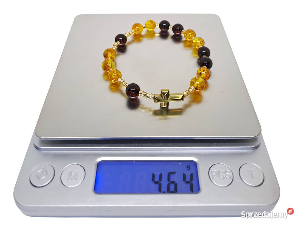 Bransoletka różaniec dziesiątka różańca BURSZTYN Warszawa