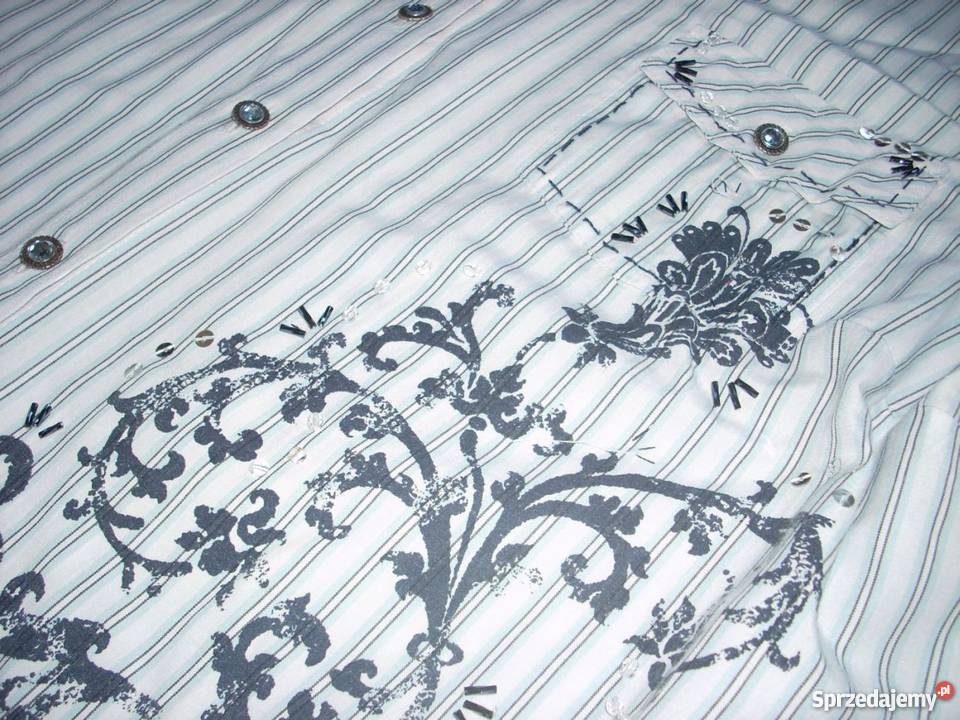 GERRY WEBER koszula KWIATY koraliki 42 44 XL XXL biały Nowy Sącz