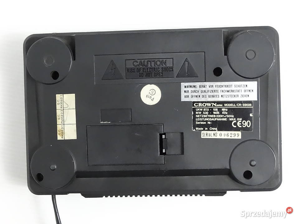 Klasyczny Radiobudzik CROWN Japan Sprawny Retro Radioodtwarzacze lubelskie