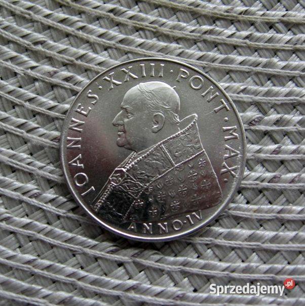 Watykan 100 Lirów 1962r Sobór Watykański II Jan wielkopolskie Kalisz