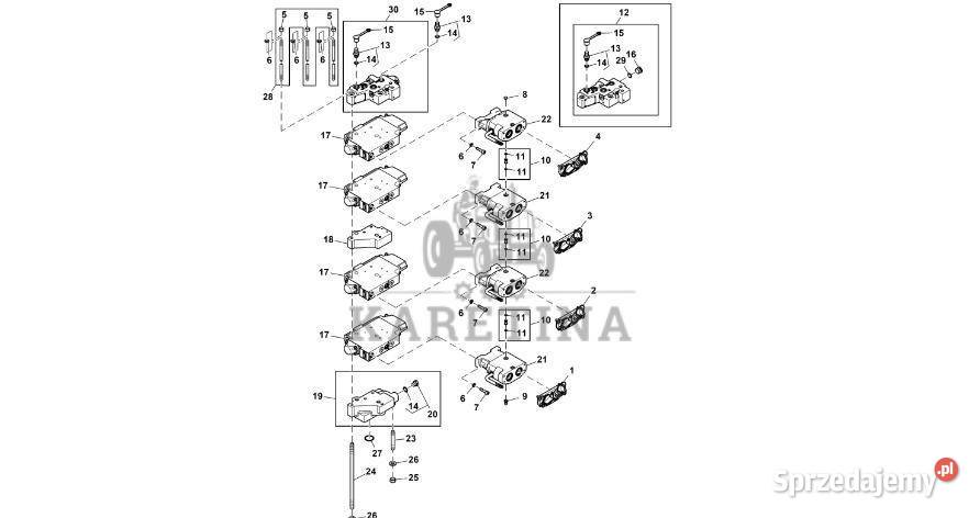 John Deere 9470RX Kolektor RE271469 Zawór sprzedam