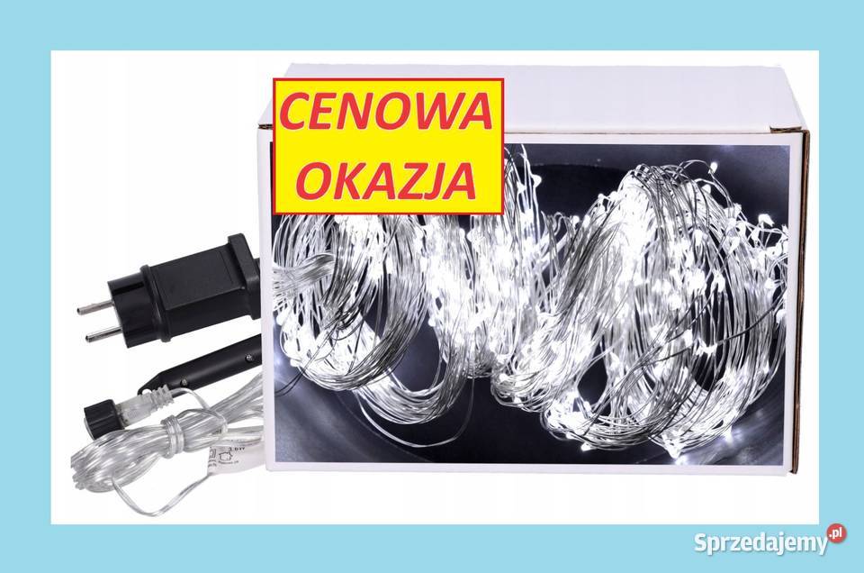 LAMPKI DRUCIKI 500 LED CHOINKOWE BIAŁE ŚWIATŁO Warszawa