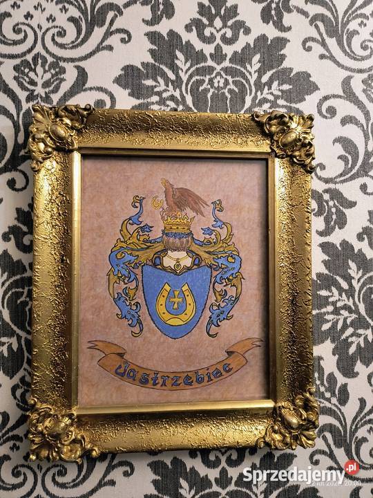 Herb szlachecki Jastrzębiec obraz akwarela na sprzedam