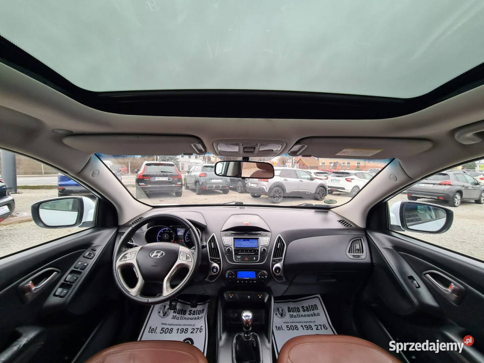Hyundai ix35 4x4 Szyberdach Skóra Grzane Fotele bluetooth Wągrowiec
