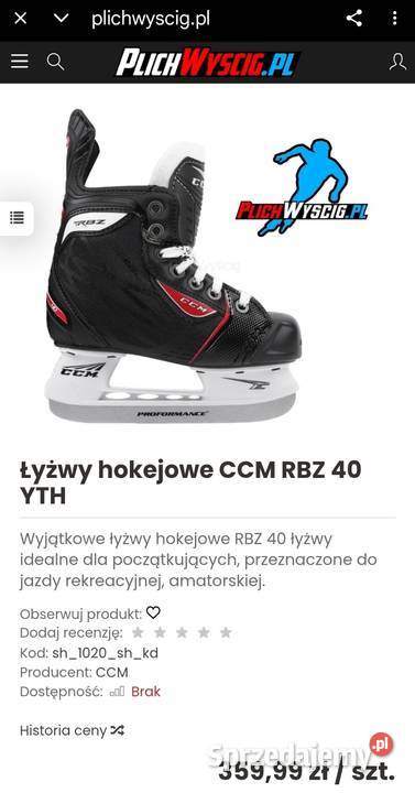 nowe łyżwy CCM RBZ 40 hokejowe rozmiar 37 24 79 Jasień sprzedam