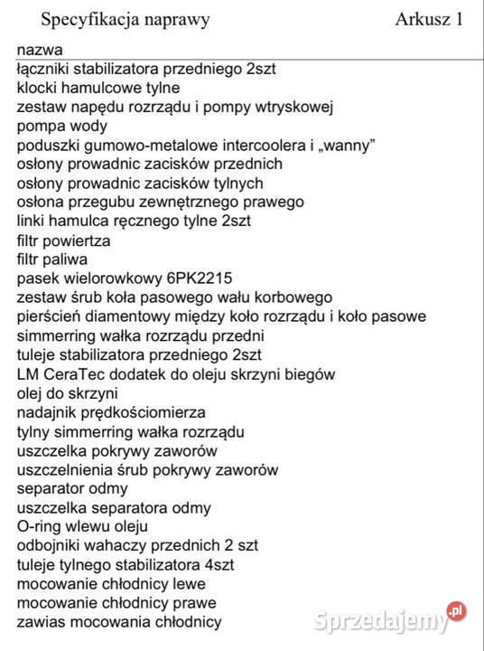 VW T4 long 25 ACV odbudowie nowy rozrząd ABS Gdynia