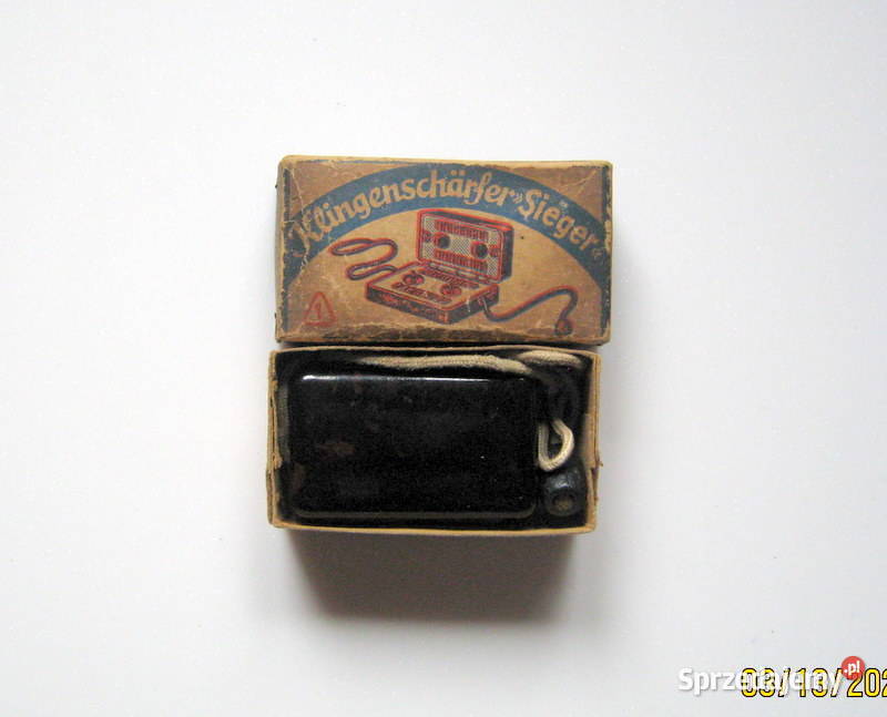 Ostrzałka do żyletek Sieger kompletna opakowanie Antyki Kraków