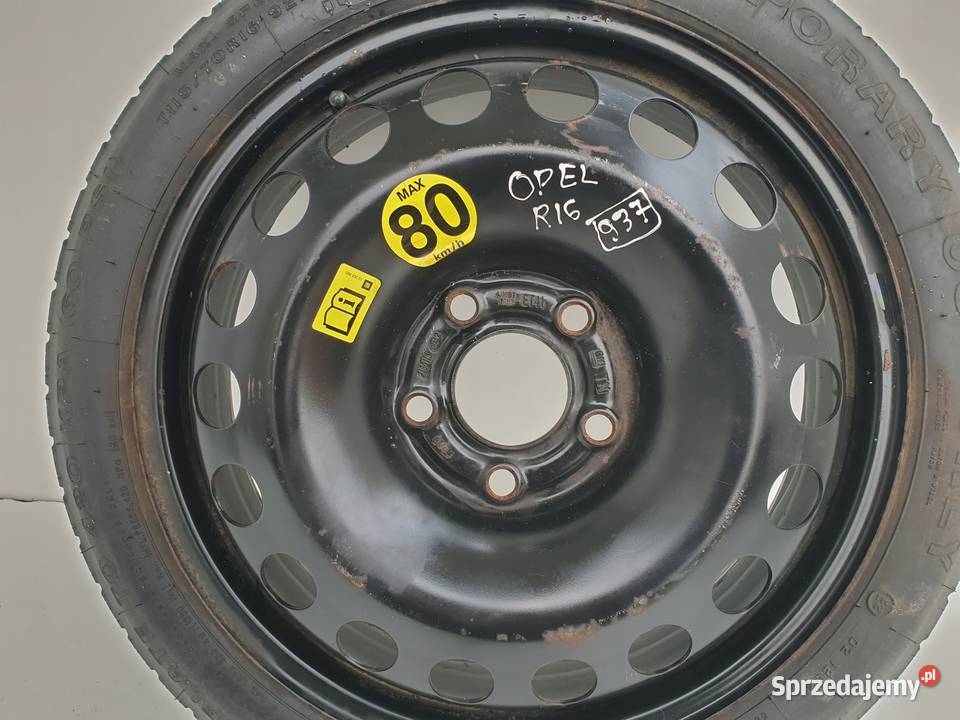KOŁO ZAPASOWE 11570 R16 5x110 2160115 DOJAZDOWE Samochodowe Chełm sprzedam