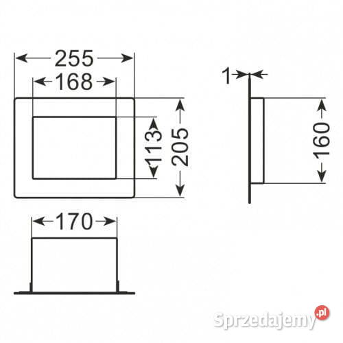 Wrzutka koszowa do zabudowy DZOPNK 255x205mm Barczewo sprzedam