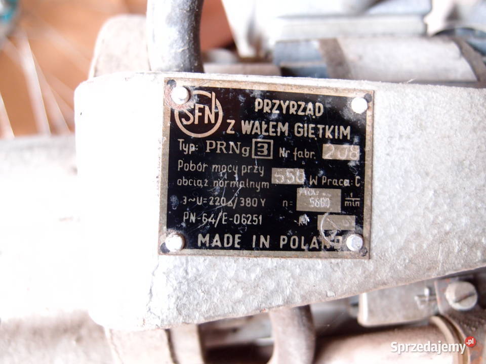 Szczotka szlifierska z wałem giętym dł ok 2m Łódź