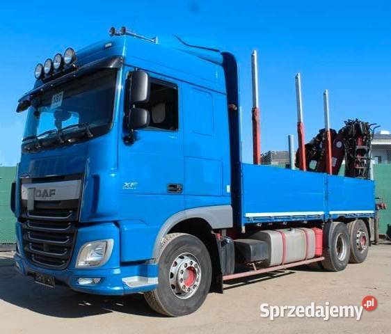 Daf Skrzyniowy 6x2 z dzwigiem do drewna drzewa 12902cm3 Samochody ciężarowe