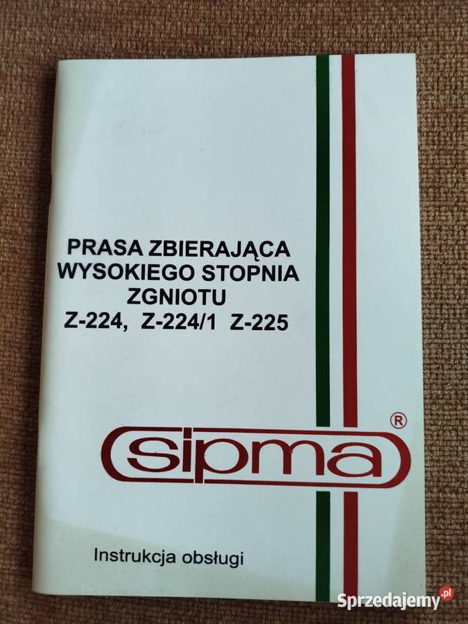 Instrukcja obsługi Prasa samo zbierająca Lublin