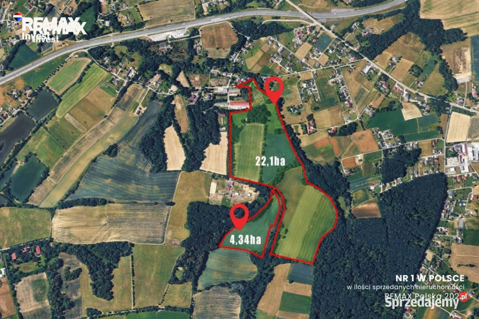 Działka inwestycyjna w Beskidach 265 ha inwestycyjna Pogórze