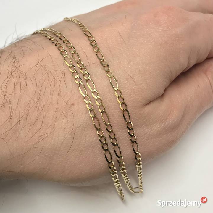 Złoty ŁAŃCUSZEK damski 585 14K cudowny FIGARO 53 mazowieckie Warszawa