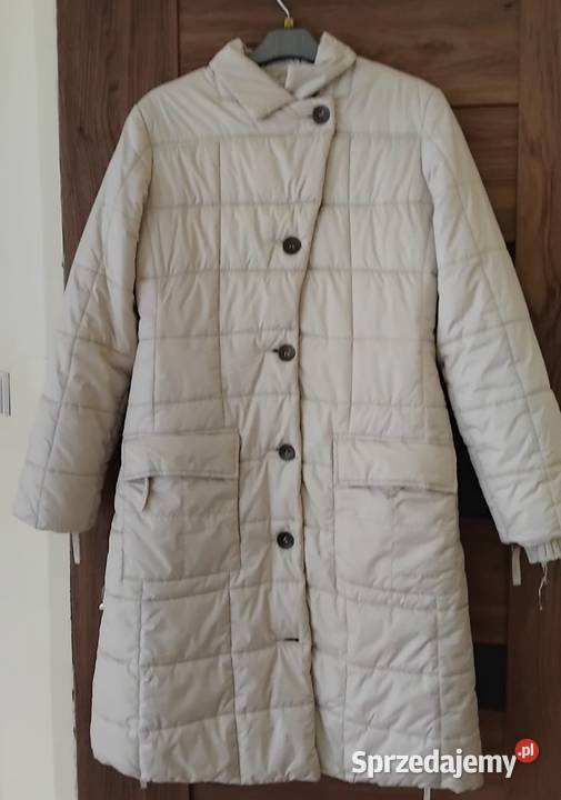 Długa kurtka kremowa mazowieckie Piaseczno sprzedam