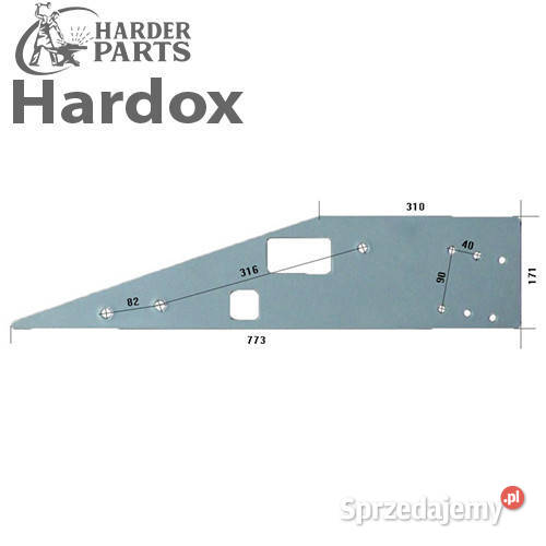 Płoza HARDOX 415284P części do pługa BRIX Części zamienne Suwałki