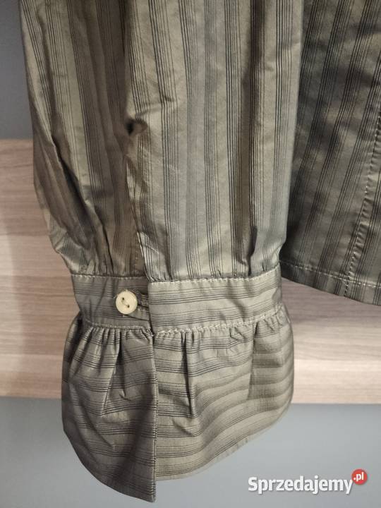 Bluzka oliwkowa w czarne paseczki Łódź