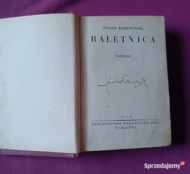 Julian Krzewiński Baletnica Rój 1929 r Wydanie I Koźminek