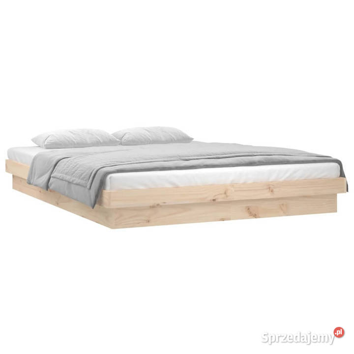 Rama łóżka z LED podwójna lite drewno 120x190 203cm Warszawa sprzedam