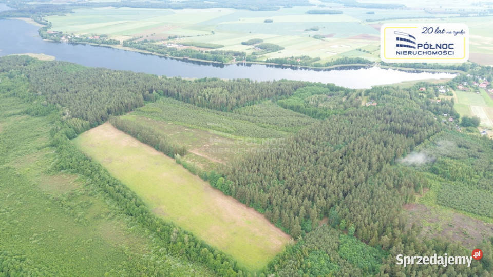 Działka w otulinie lasu niedaleko jeziora warmińsko-mazurskie Makosieje