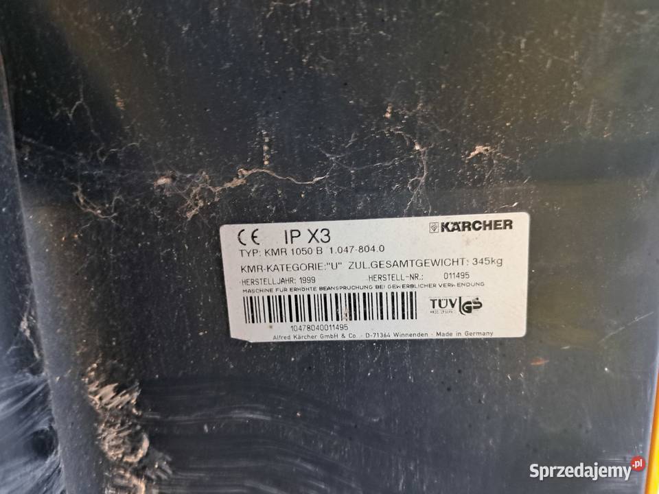 ZAMIATARKA SPALINOWA KARCHER 1050 wielkopolskie Łoniewo sprzedam
