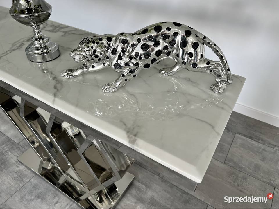 Noeoczesna konsola srebrna komoda z marmurem Nowy Sącz