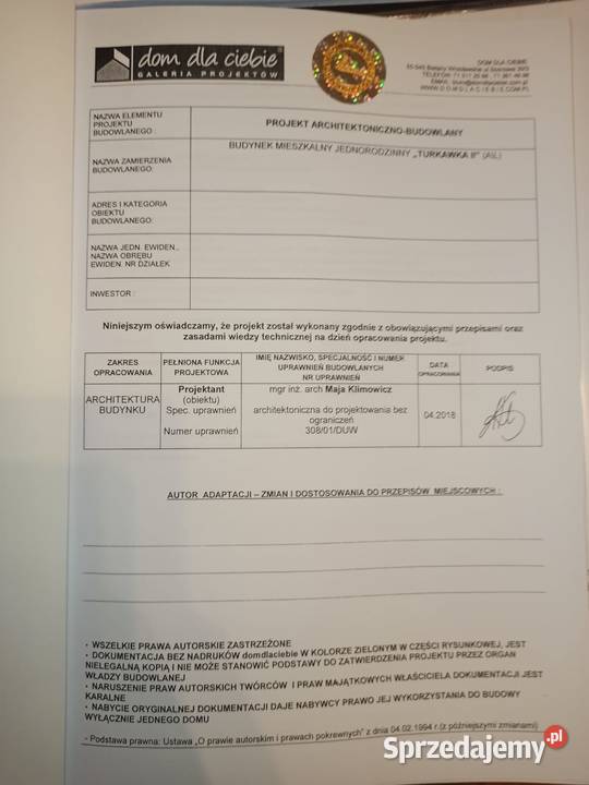 PROJEKT DOMU z poddaszem i garażem Extradom Zamość