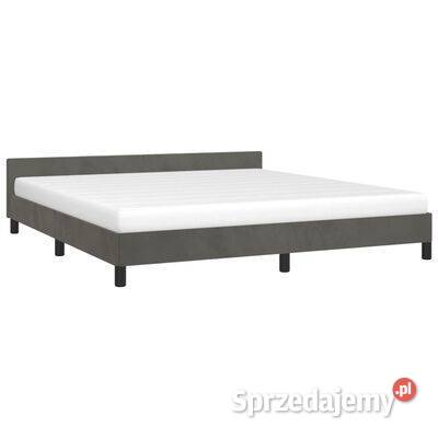 vidaXL Rama łóżka z zagłówkiem ciemnoszara mazowieckie