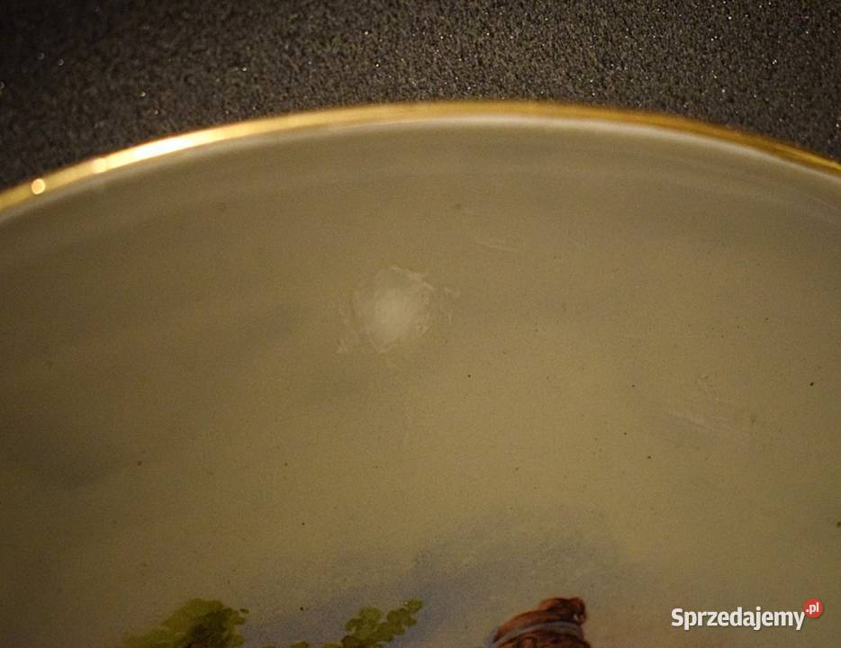 Stary porcelanowy talerz ze sceną antyczną Chełmno