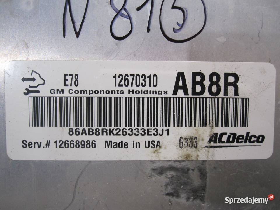 MOKKA 16 18r sterownik komputer silnika 12670310 Kielce