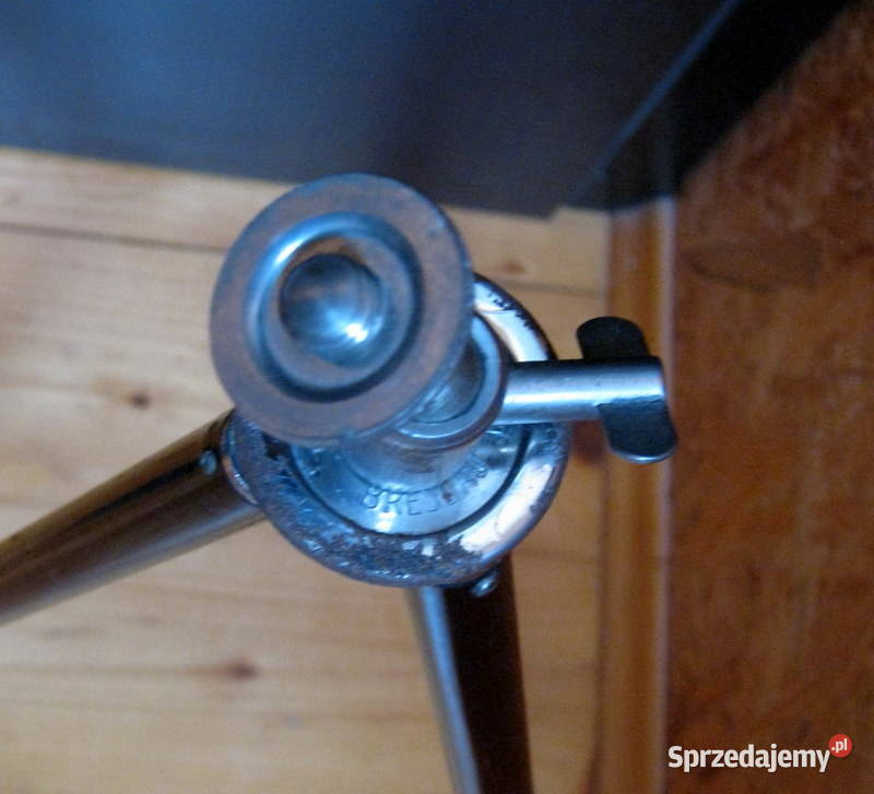 Trójnóg statyw mosiężny składany staroć Breslau Kraków