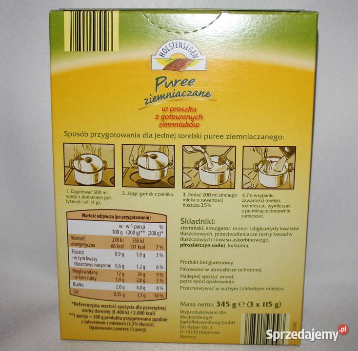 Holstensegen Puree ziemniaczane 345g pure Stare Miasto