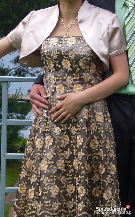 Sukienka z bolerkiem na wesele sylwester komunię mazowieckie Ostrołęka sprzedam